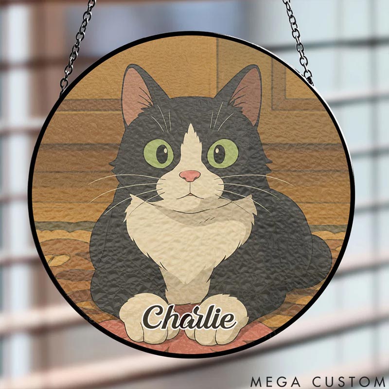 Personalized Pet Lover Here with Me Sun Catcher