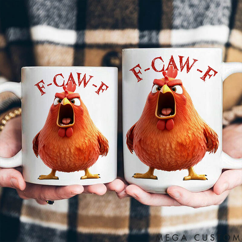 Personalized Pet Lover Humorous Crow F-Caw-F Mugs