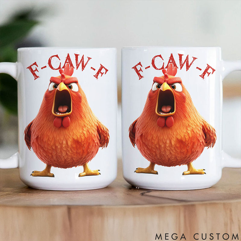 Personalized Pet Lover Humorous Crow F-Caw-F Mugs