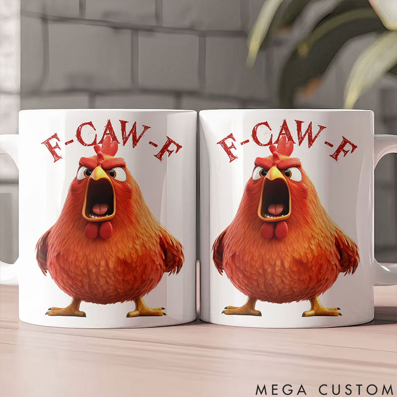 Personalized Pet Lover Humorous Crow F-Caw-F Mugs