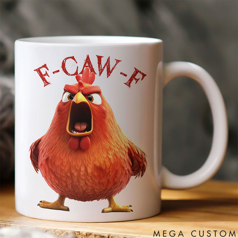Personalized Pet Lover Humorous Crow F-Caw-F Mugs