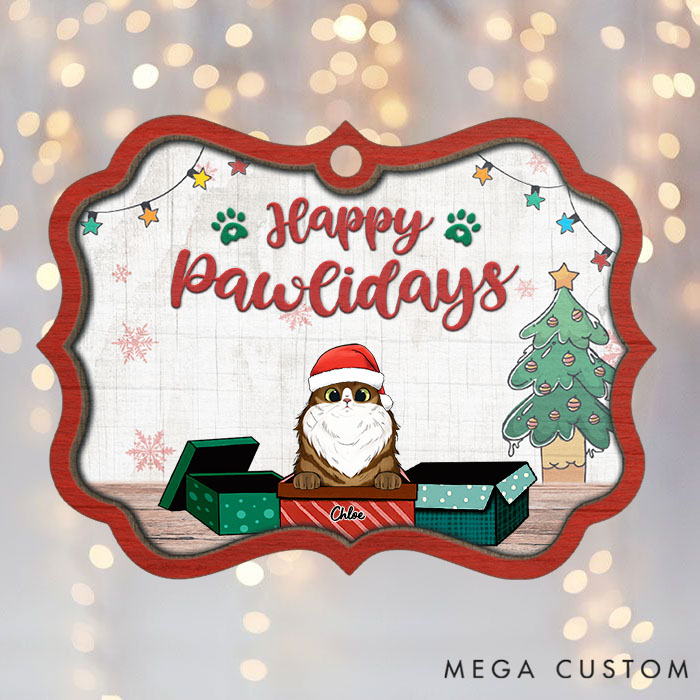 Personalized Pet Lover Life is Better with Fur Babies Christmas Ornament