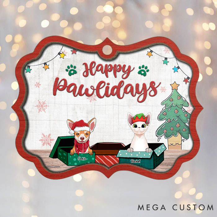 Personalized Pet Lover Life is Better with Fur Babies Christmas Ornament