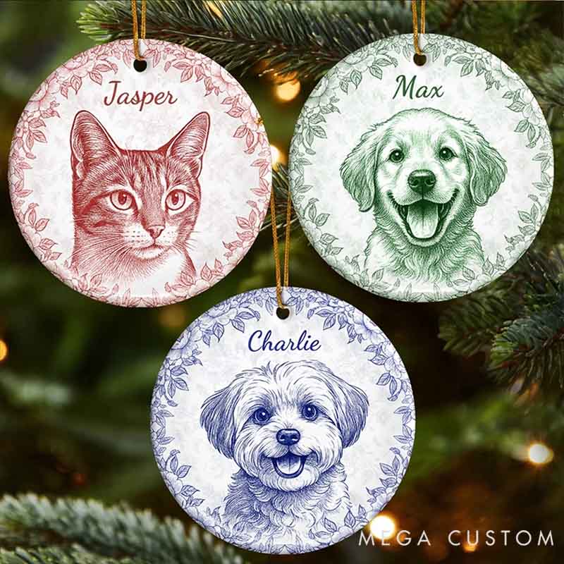 Personalized Pet Lover Little Paws Forever Love Christmas Ornament