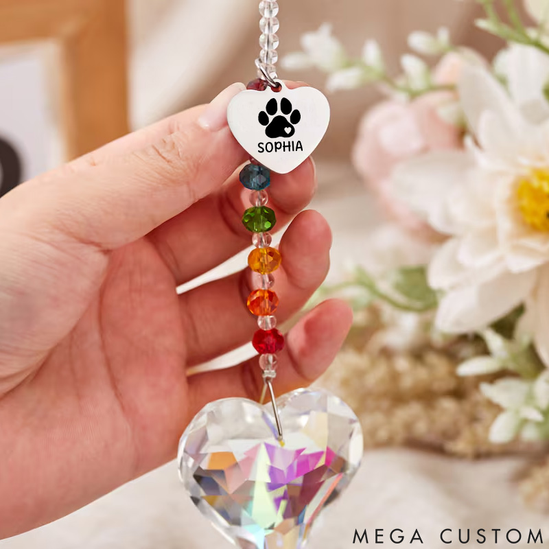 Personalized Pet Lover Loss of Pet Sympathy Gift Pet Memorial Gift Sun Catcher