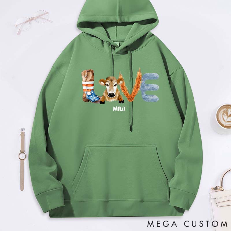 Personalized Pet Lover Love Farm Classic Hoodies