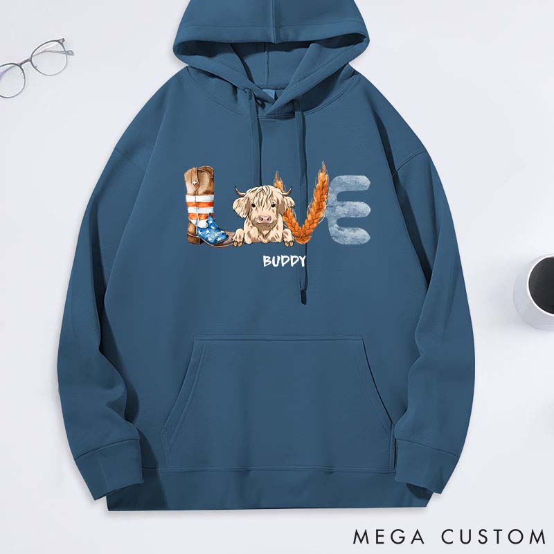 Personalized Pet Lover Love Farm Classic Hoodies