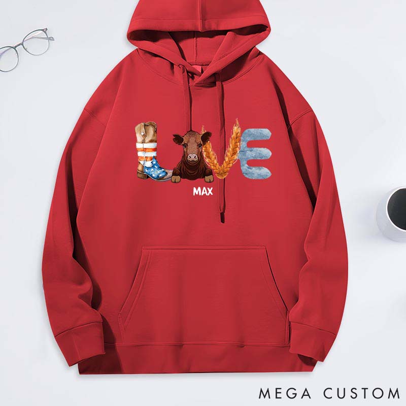Personalized Pet Lover Love Farm Classic Hoodies