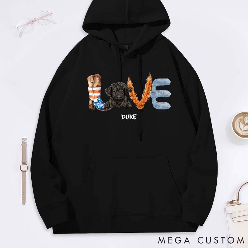 Personalized Pet Lover Love Farm Classic Hoodies
