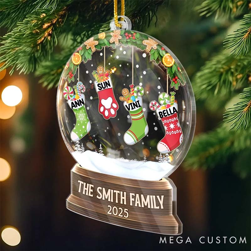 Personalized Pet Lover Love Makes Us One Christmas Ornament