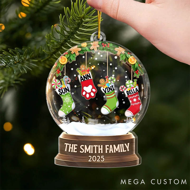 Personalized Pet Lover Love Makes Us One Christmas Ornament