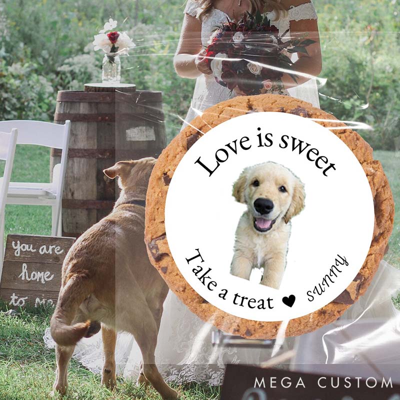 Personalized Pet Lover Love is Sweet Image Stickers