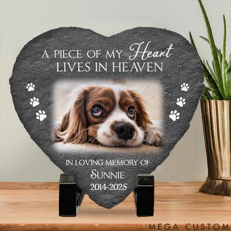 Personalized Pet Lover Loving Memory of Pet Heart Shaped Memorial Stone