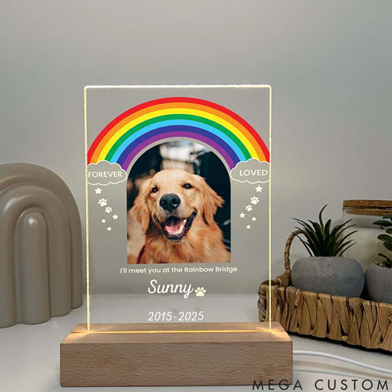 Personalized Pet Lover Meet You at the Rainbow Bridge Pet Light
