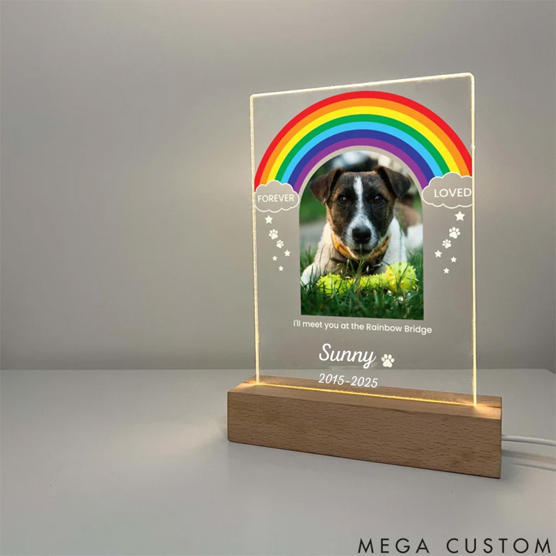 Personalized Pet Lover Meet You at the Rainbow Bridge Pet Light