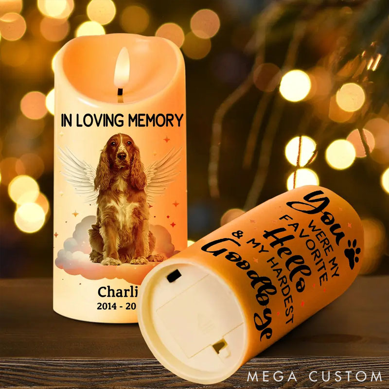 Personalized Pet Lover Memorial Your Light Will always Shine in My Heart Candles