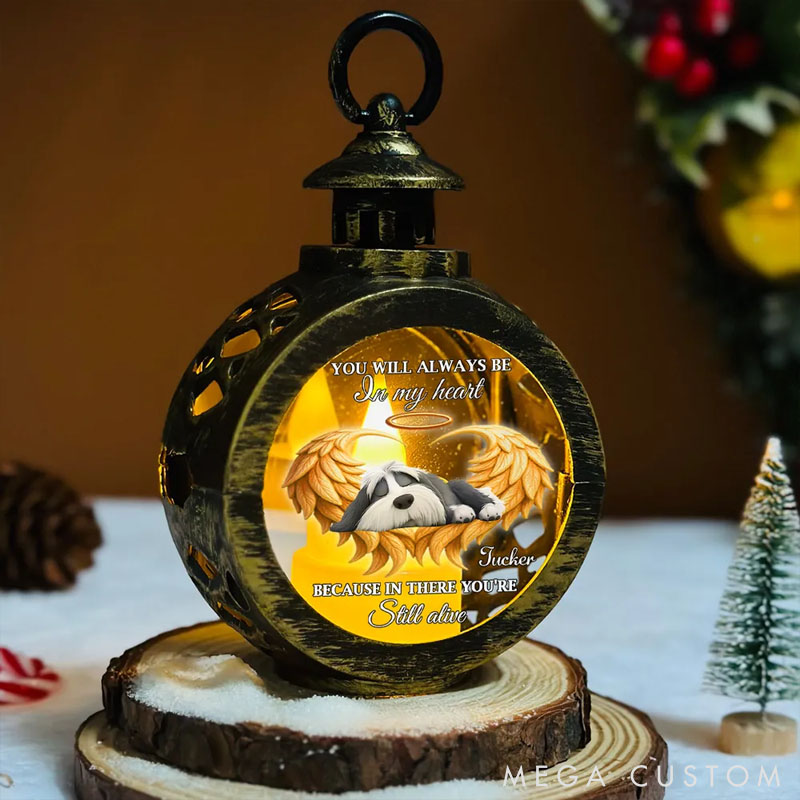 Personalized Dog Lover Still Alive Lantern