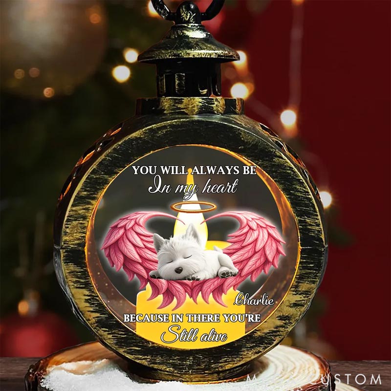Personalized Dog Lover Still Alive Lantern