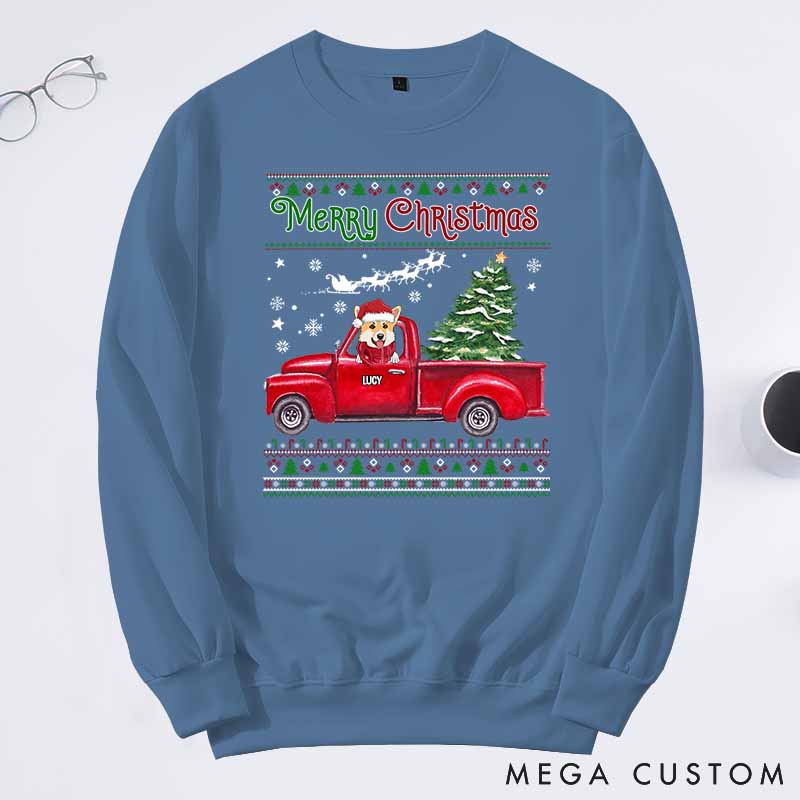 Personalized Pet Lover Merry Christmas Sweatshirts