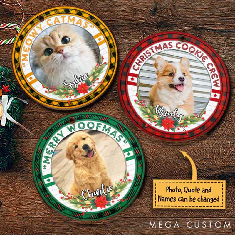 Personalized Pet Lover Merry Woofmas Christmas Ornament