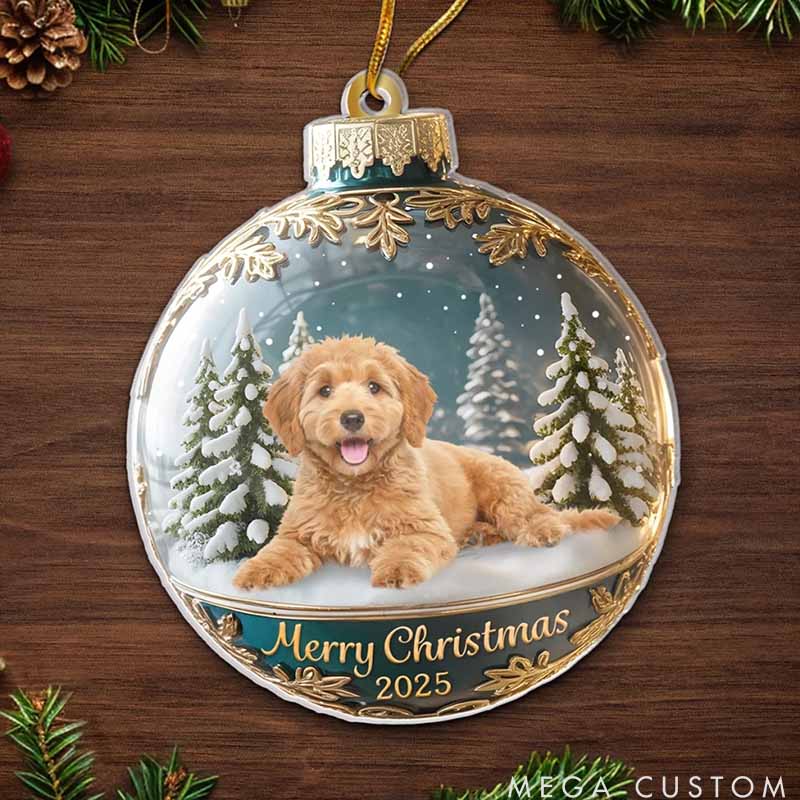 Personalized Pet Lover Merry Woofmas From The Goodest Pup Christmas Ornament