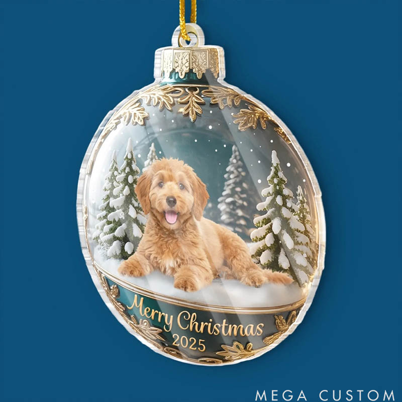 Personalized Pet Lover Merry Woofmas From The Goodest Pup Christmas Ornament