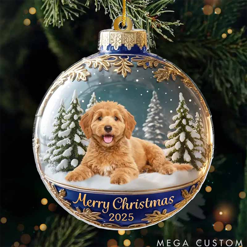 Personalized Pet Lover Merry Woofmas From The Goodest Pup Christmas Ornament
