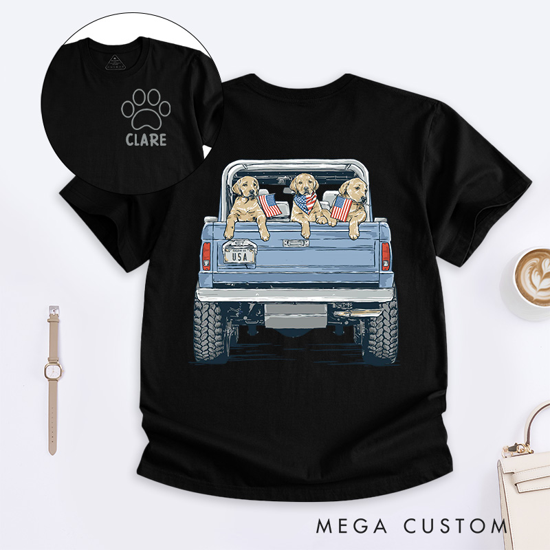 Personalized Dog Lover USA Cruiser T-Shirt