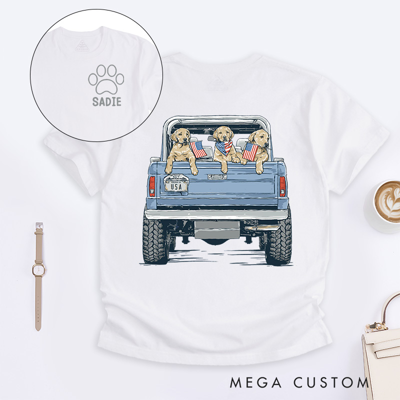 Personalized Dog Lover USA Cruiser T-Shirt