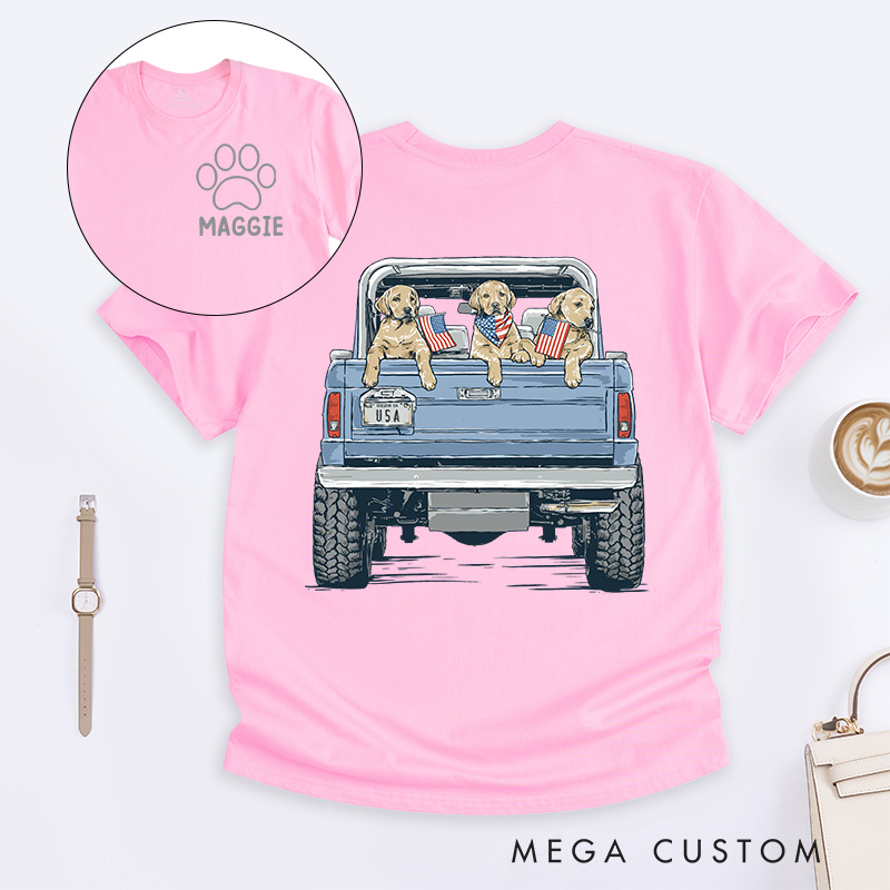 Personalized Dog Lover USA Cruiser T-Shirt