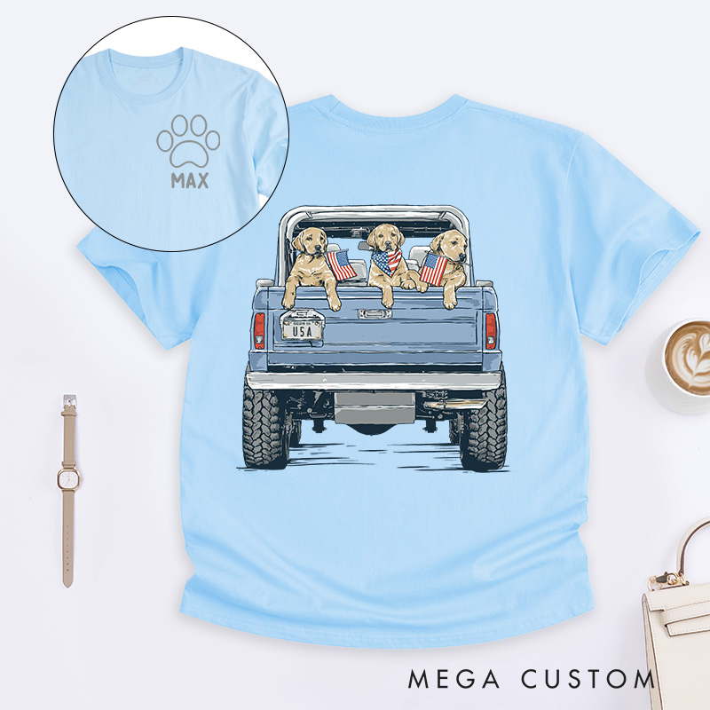 Personalized Dog Lover USA Cruiser T-Shirt