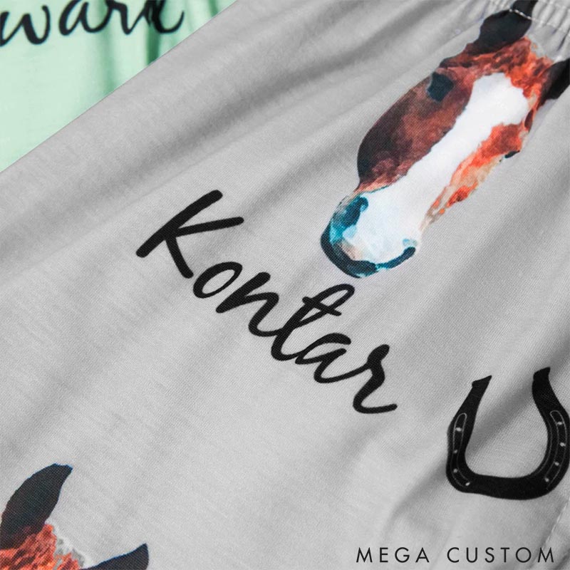 Personalized Pet Lover Multicolor Cute Paw Print Carrot Pattern Pet Avatar Photo Pajama Pants