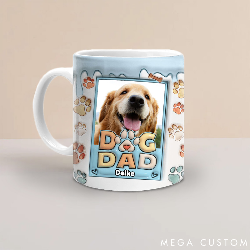 Personalized Pet Lover My Kids Have Four Feet Dad Ever Mugs