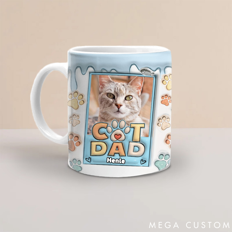 Personalized Pet Lover My Kids Have Four Feet Dad Ever Mugs
