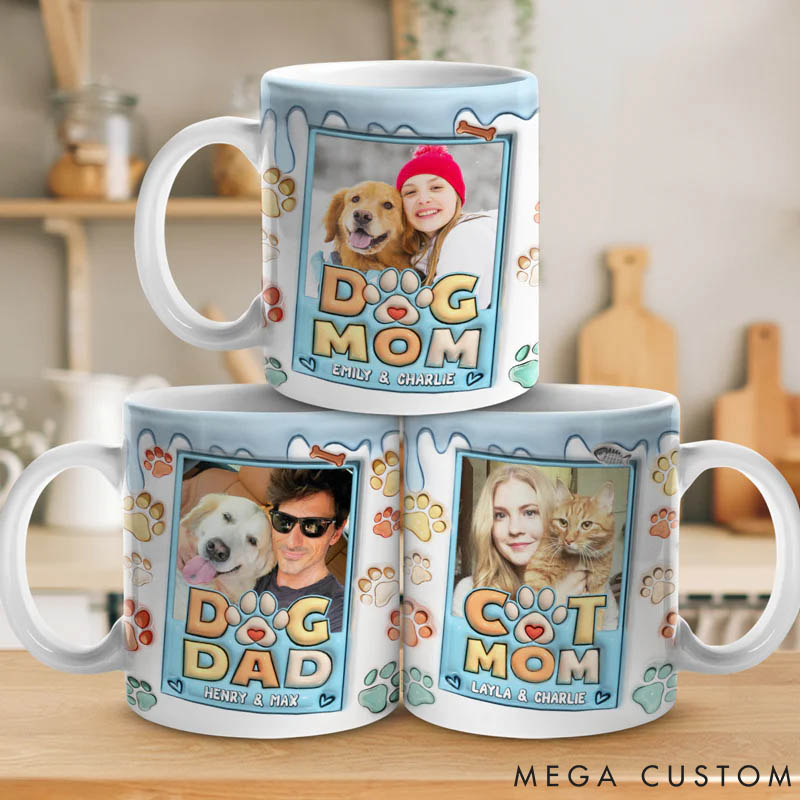 Personalized Pet Lover My Kids Have Four Feet Mom Ever Mugs