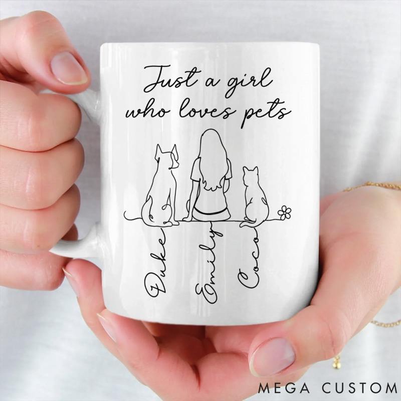 Personalized Pet Lover My Pets My Happiness Mug