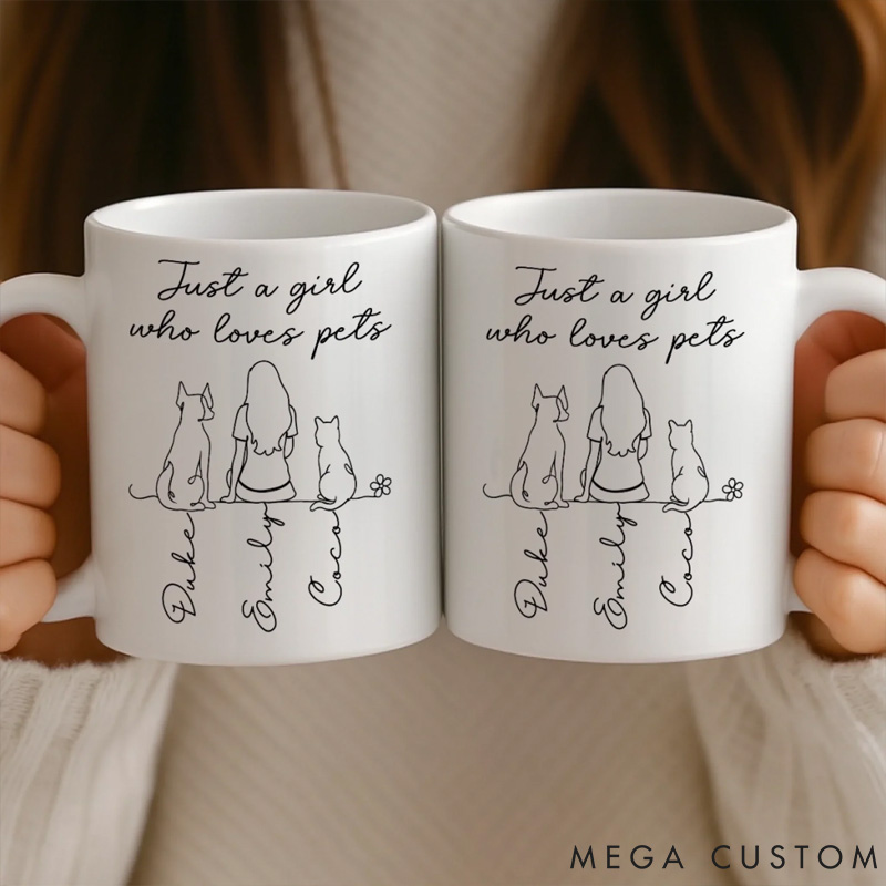 Personalized Pet Lover My Pets My Happiness Mug