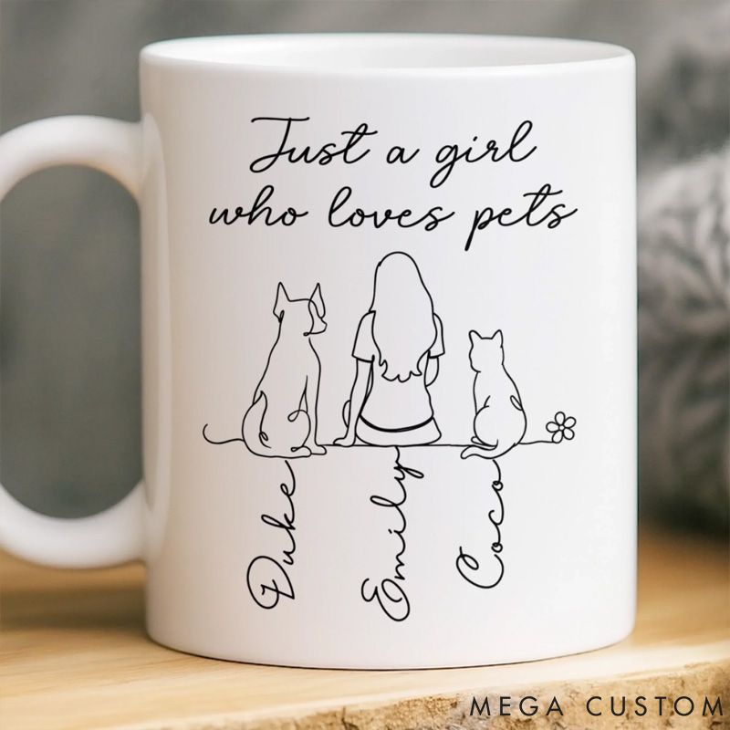 Personalized Pet Lover My Pets My Happiness Mug