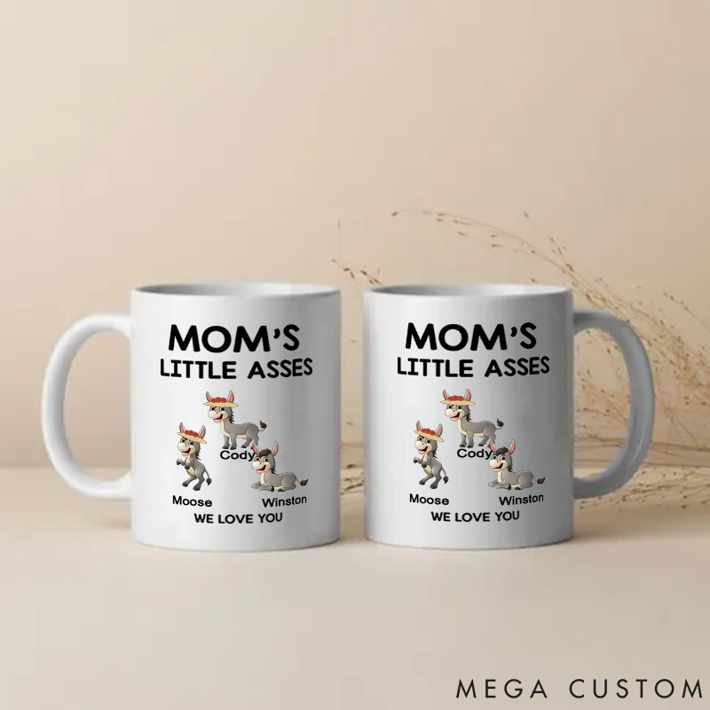 Personalized Pet Lover Nana's Little Donkeys Mugs