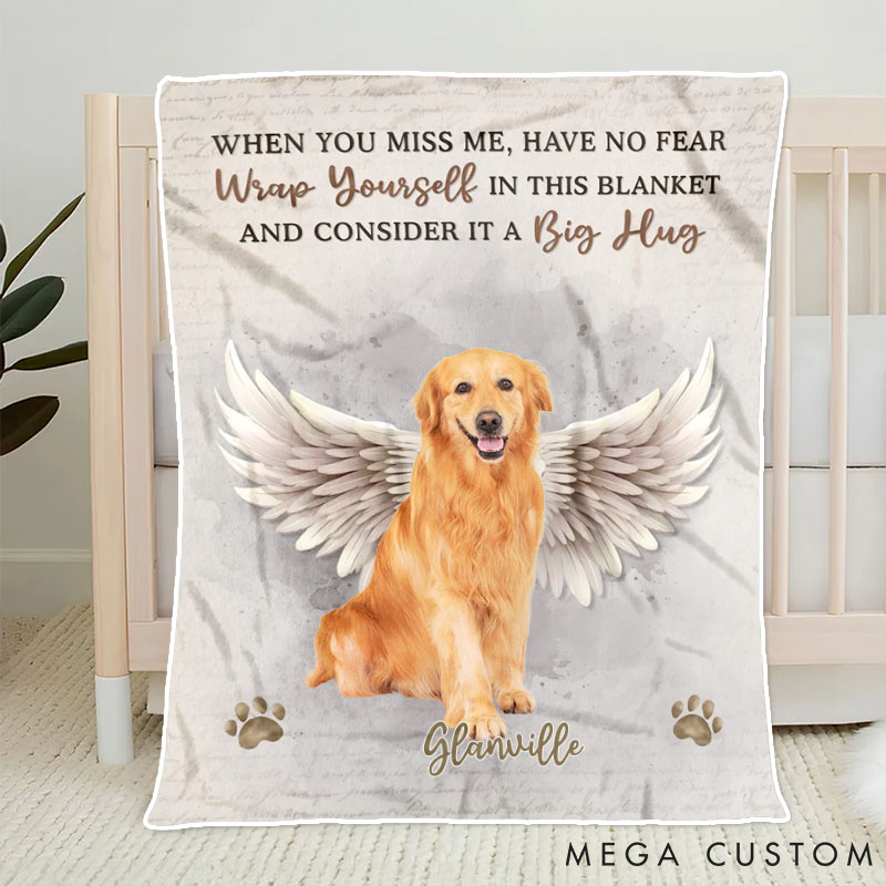 Personalized Pet Lover No Longer by My Side But Forever in My Heart Throw Blanket