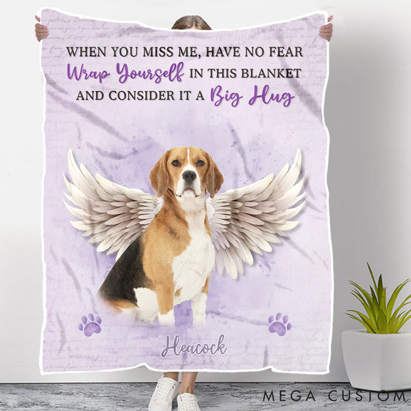 Personalized Pet Lover No Longer by My Side But Forever in My Heart Throw Blanket