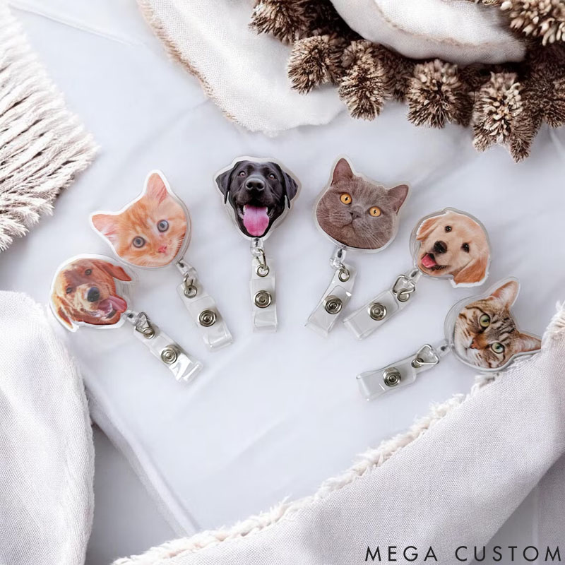 Personalized Pet Lover Nurse Dog Badge Reel