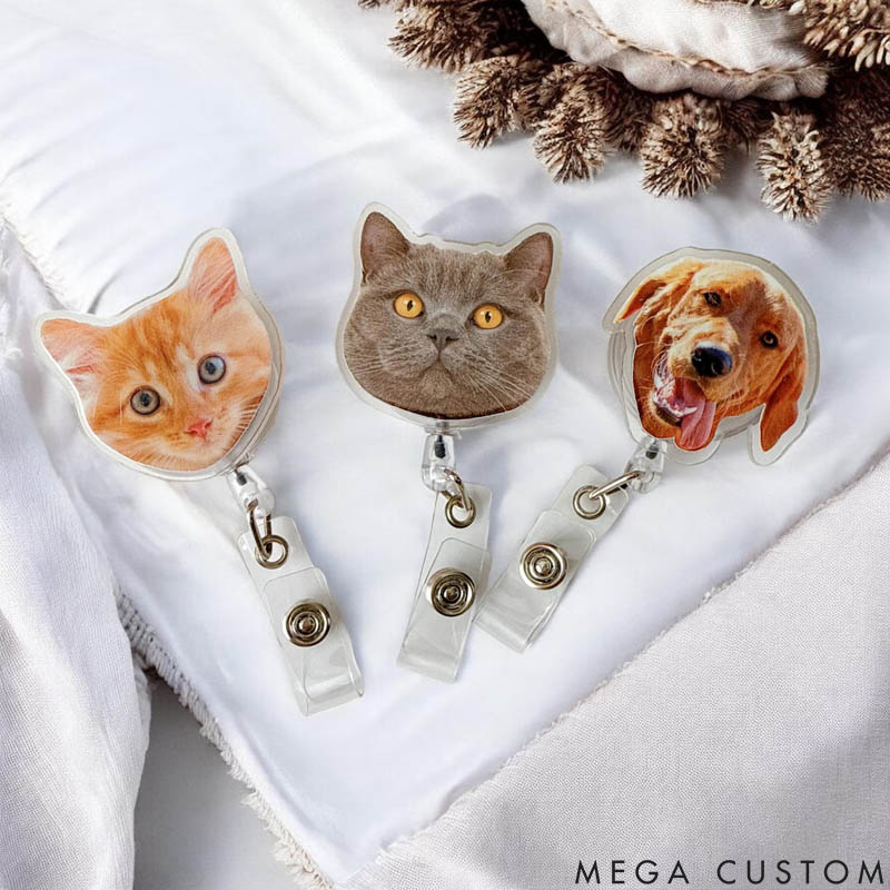 Personalized Pet Lover Nurse Dog Badge Reel