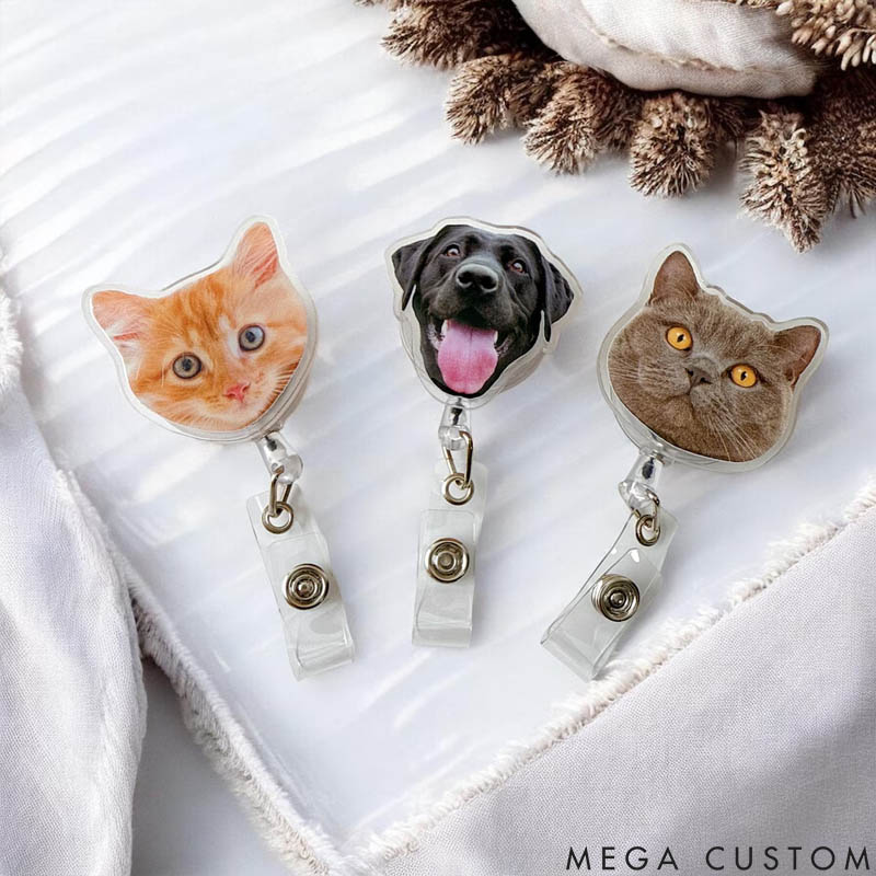 Personalized Pet Lover Nurse Dog Badge Reel