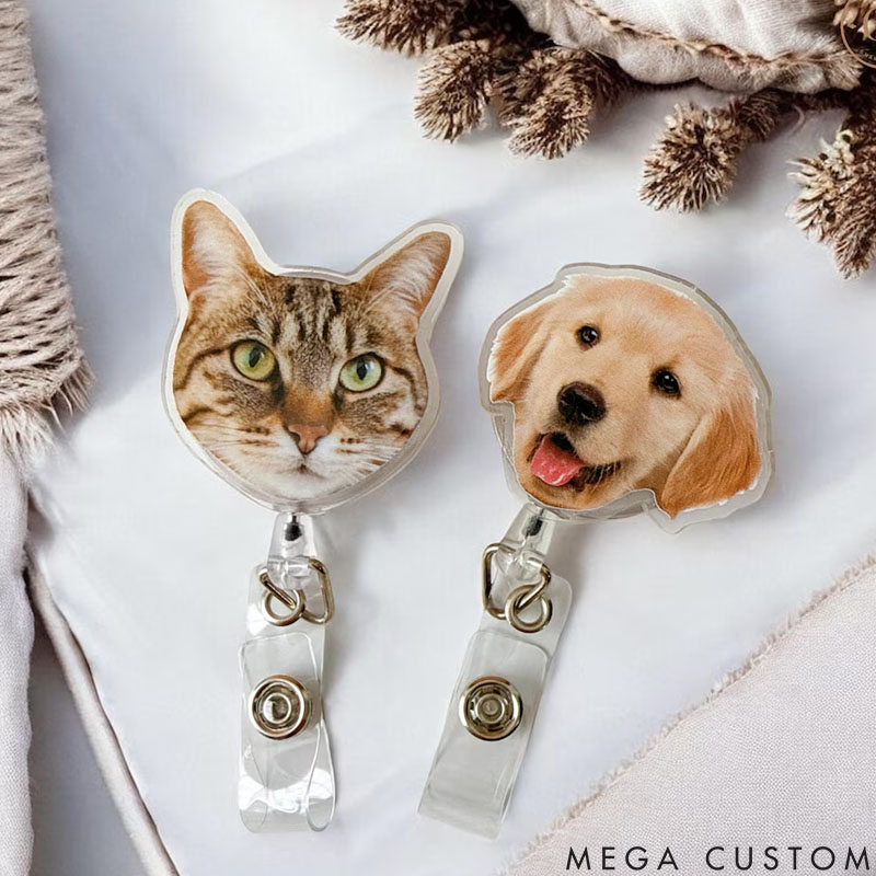 Personalized Pet Lover Nurse Dog Badge Reel