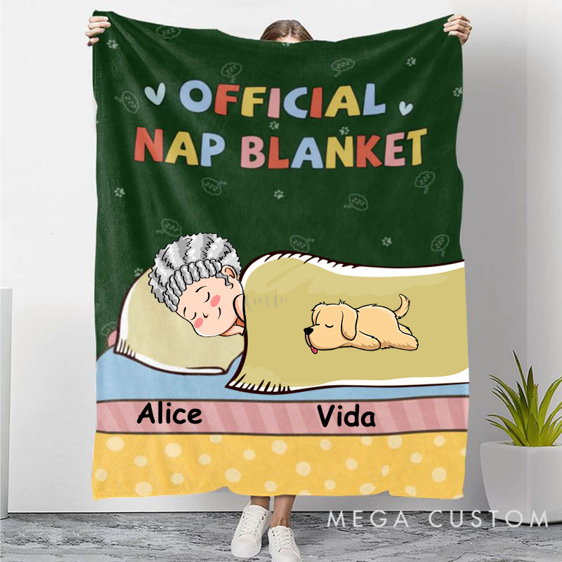 Personalized Pet Lover Official Nap Blanket Throw Blanket
