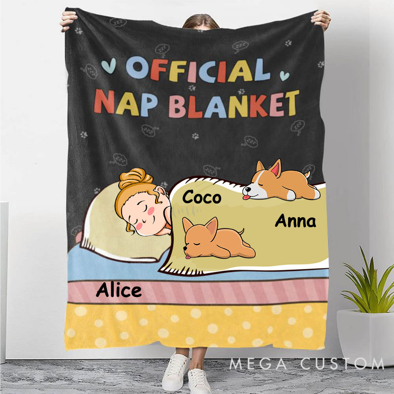 Personalized Pet Lover Official Nap Blanket Throw Blanket