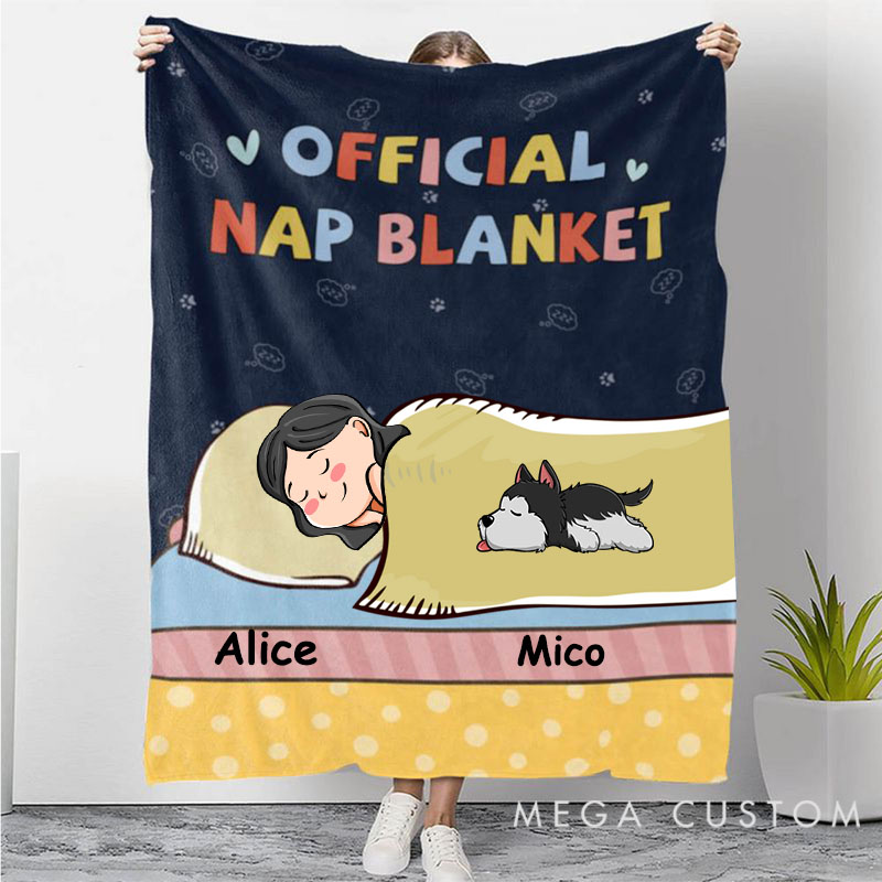 Personalized Pet Lover Official Nap Blanket Throw Blanket