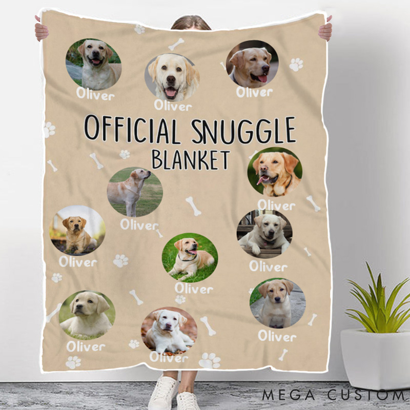 Personalized Pet Lover Official Pet Photo Throw Blanket