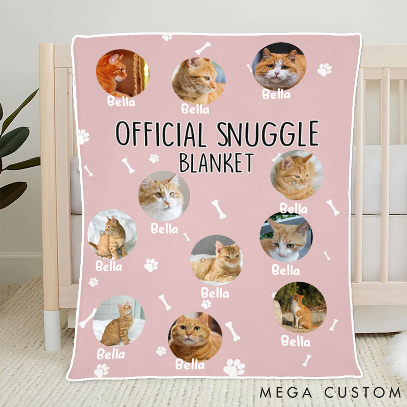 Personalized Pet Lover Official Pet Photo Throw Blanket